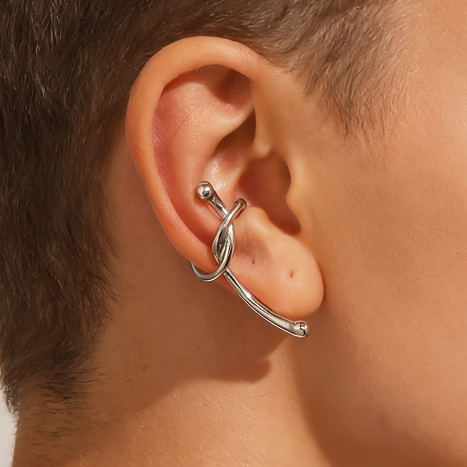 Men's Western Knot No Piercing Ear Bone Clip — Casual Gift